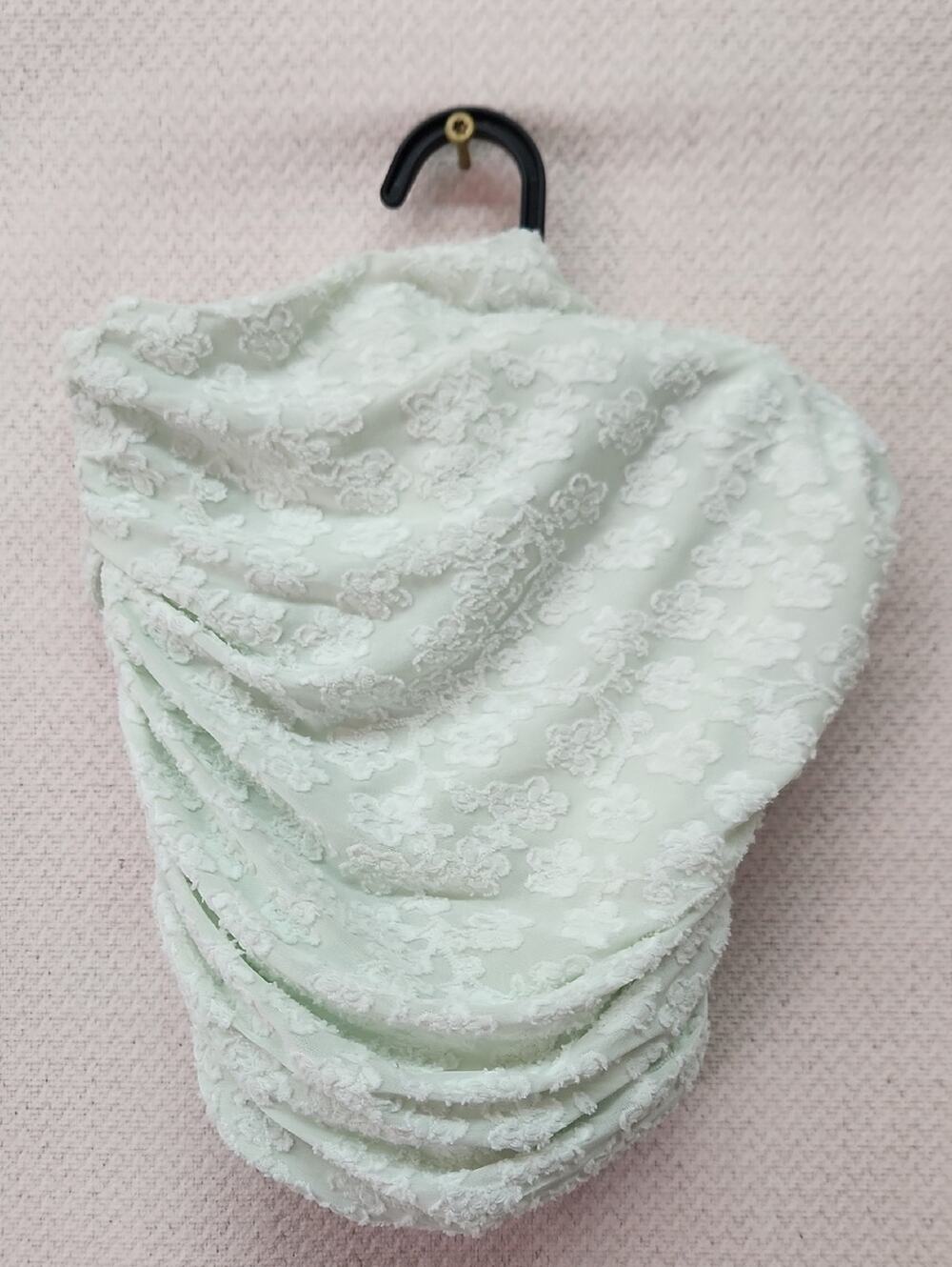 Full Tilt Mint Green Floral Lace Scarf Wrap